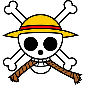FFNNKN Bannière Anime Luffy Chapeau de Paille Drapeau Pirate Noir