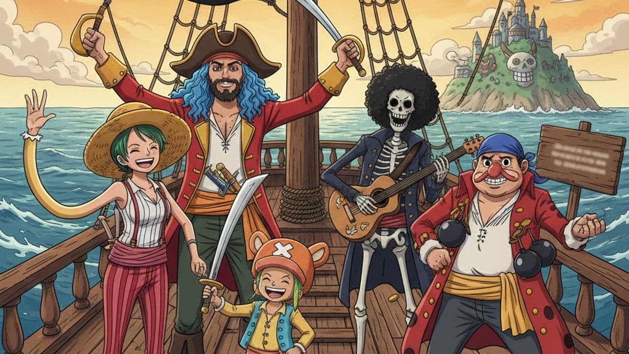 Quels noms de pirates rigolos s'inspirent de One Piece et de la pop culture ?